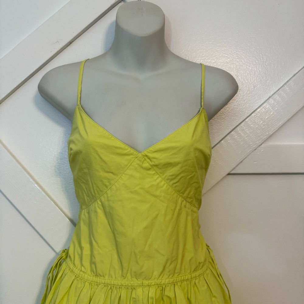 Jason Wu Neon Lime Spaghetti-Strap Midi Dress - Picture 4 of 12